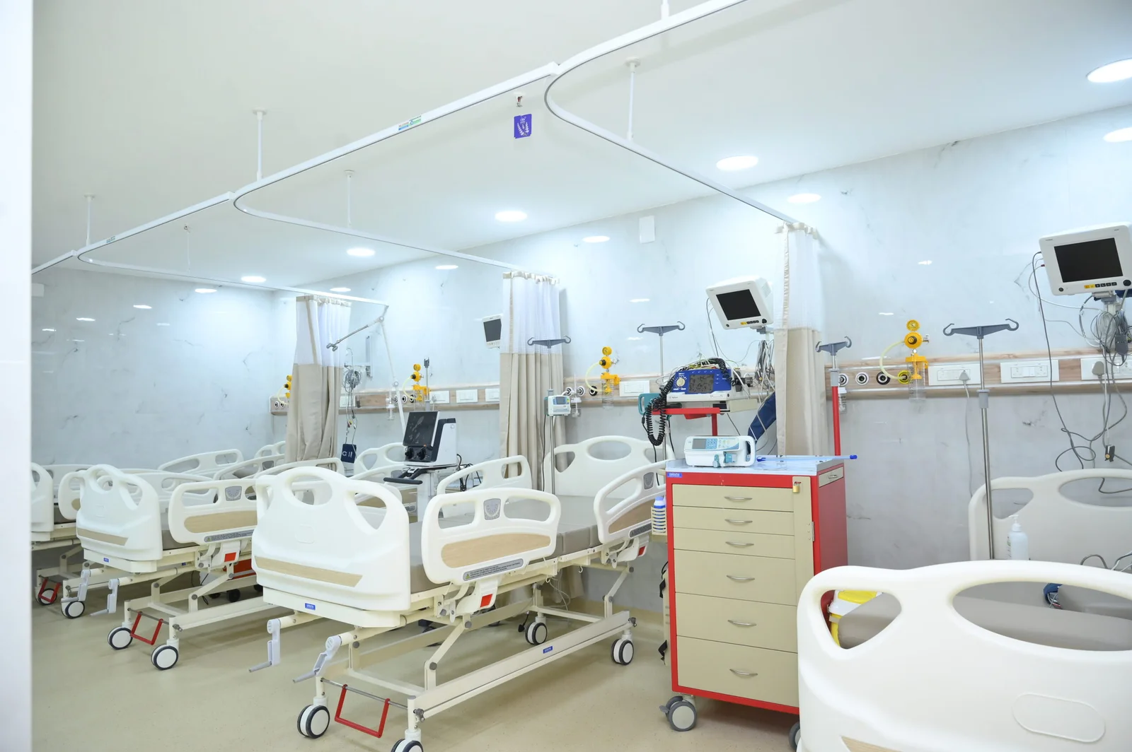 Hospital corridor view