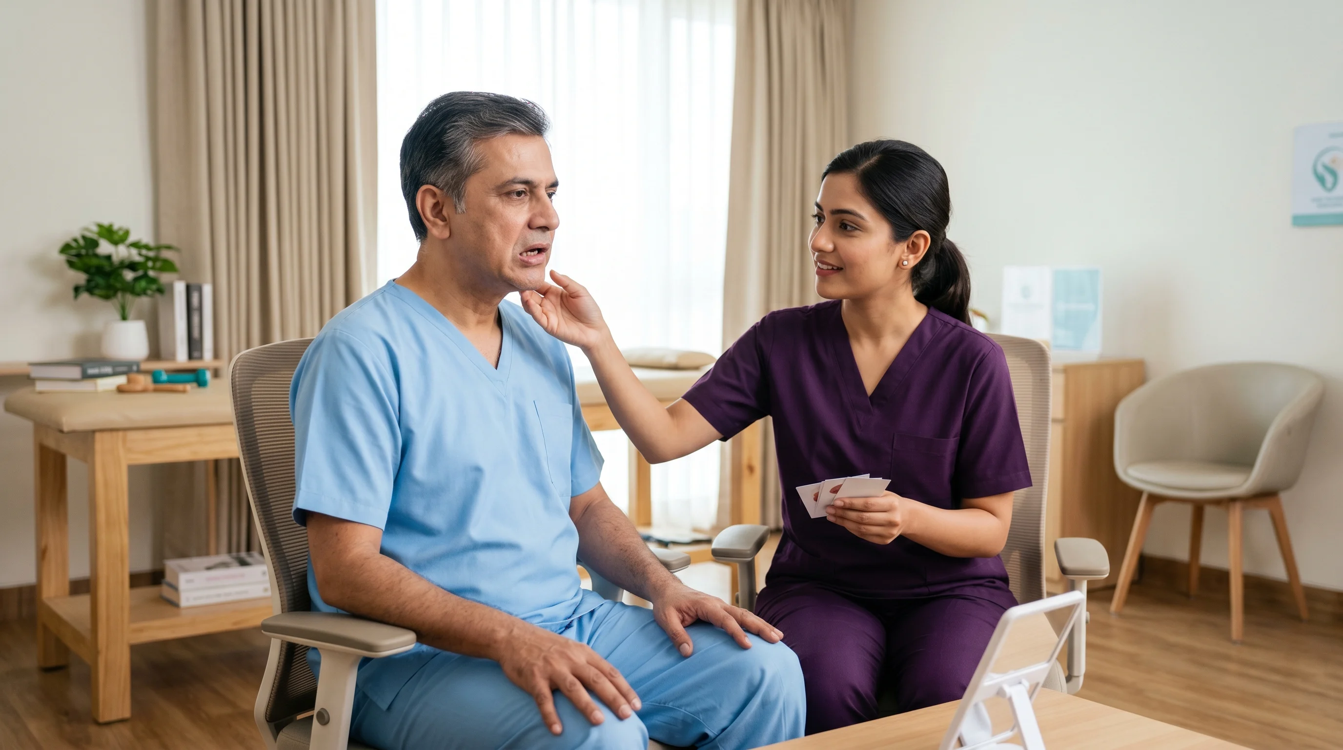 Speech & Swallow Therapy Rehabilitation Session